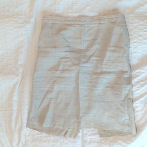 J. Crew cream 100% linen pencil skirt, size 8
